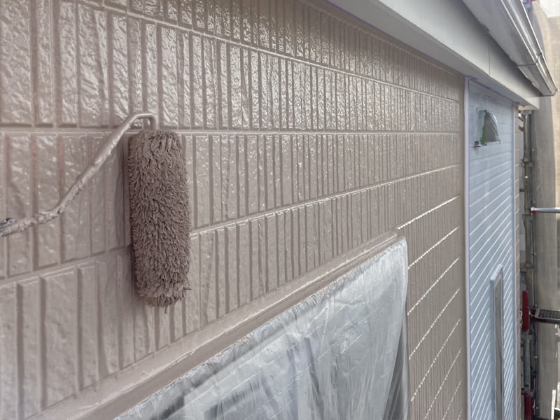 外壁工事中の様子